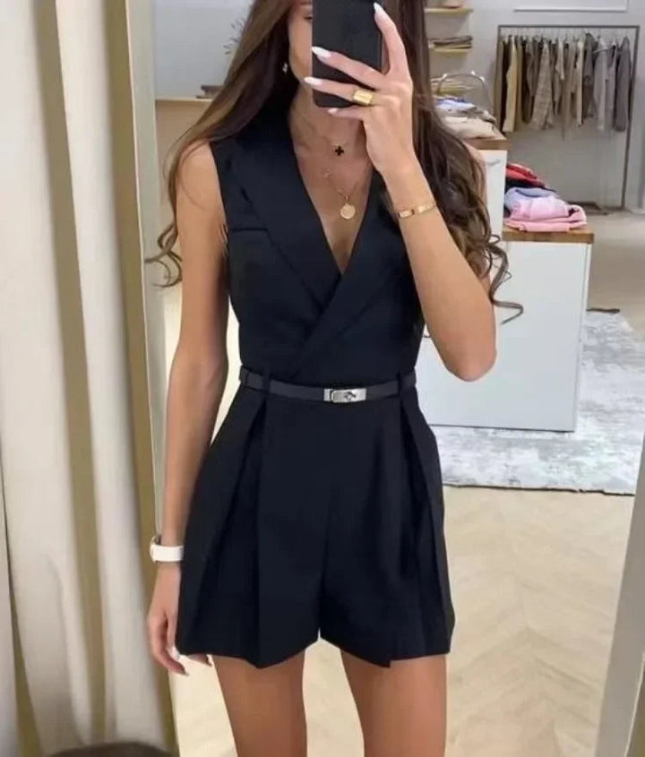 Louise - Short Elegant Sleeveless Jumpsuit