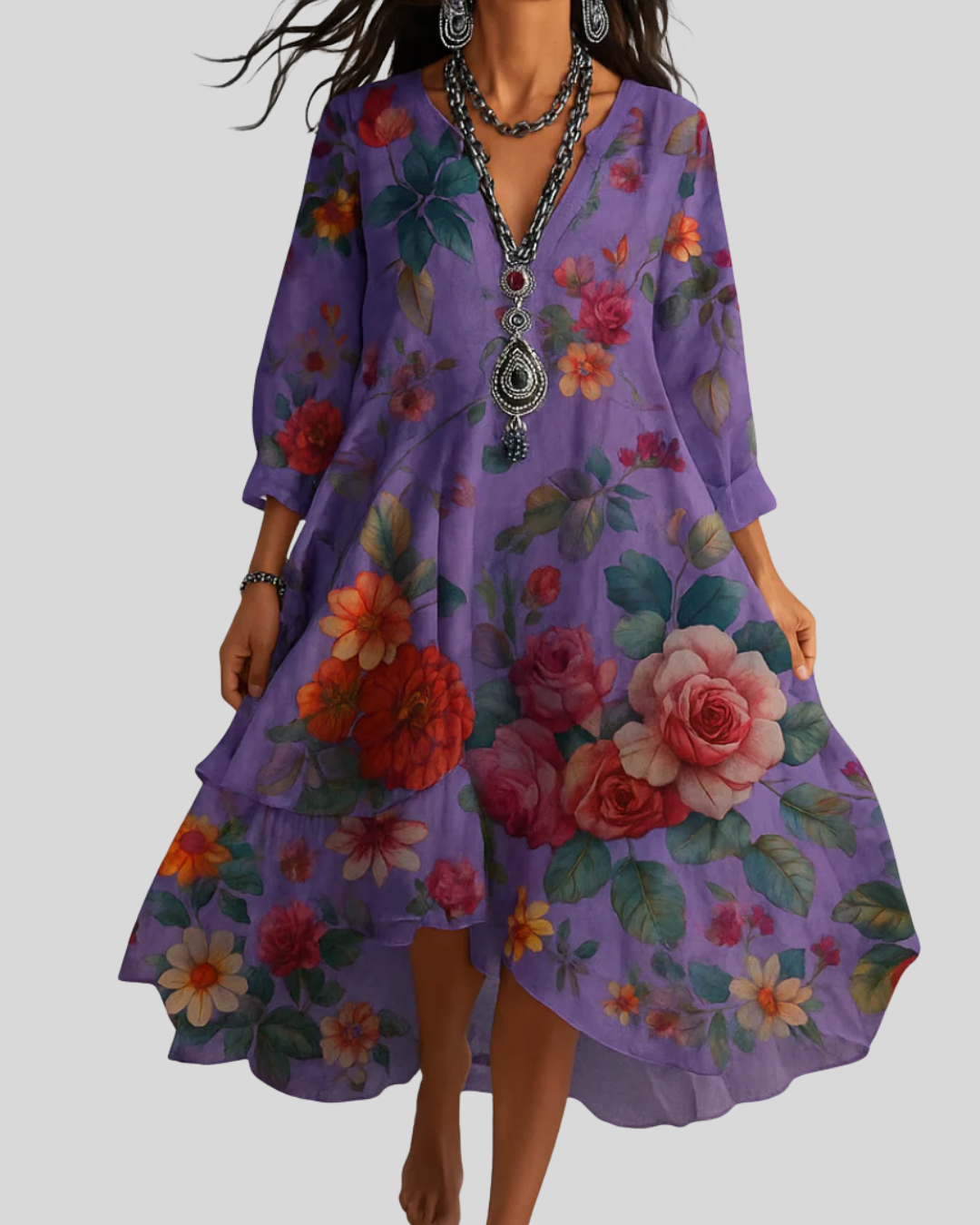 Isla - Bohemian Floral Maxi Dress