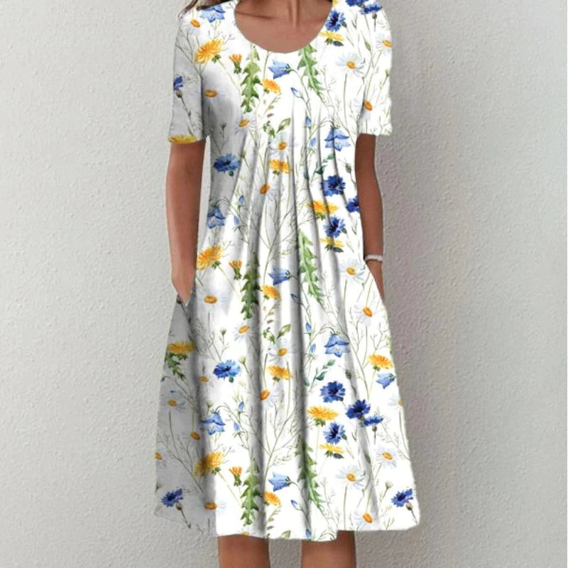 Celine - Midi Dress with Half Sleeves