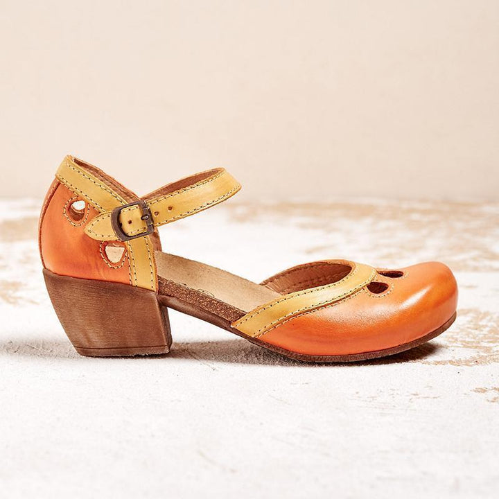 Amalia - Comfortable low-heeled sandals