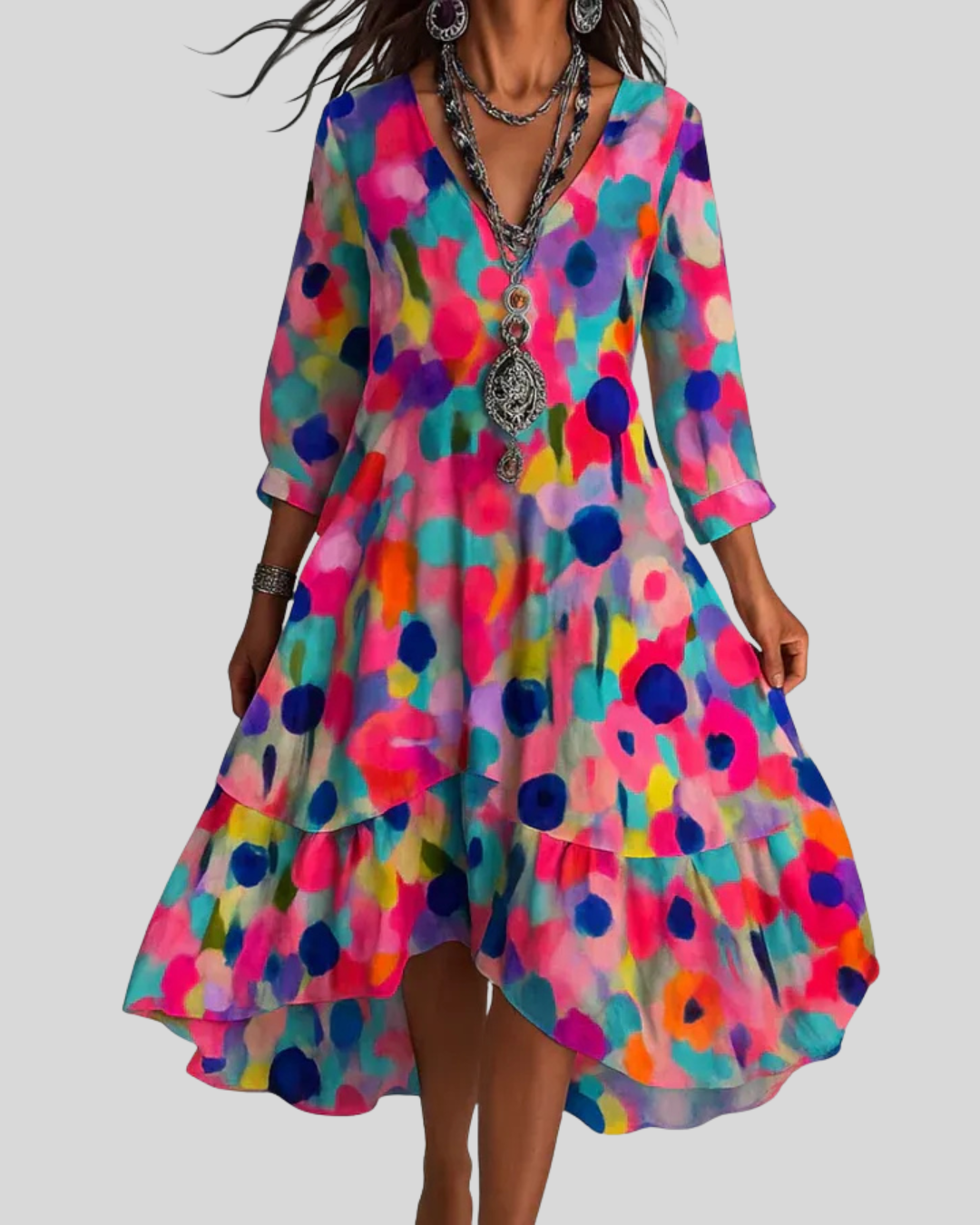 Isla - Bohemian Floral Maxi Dress