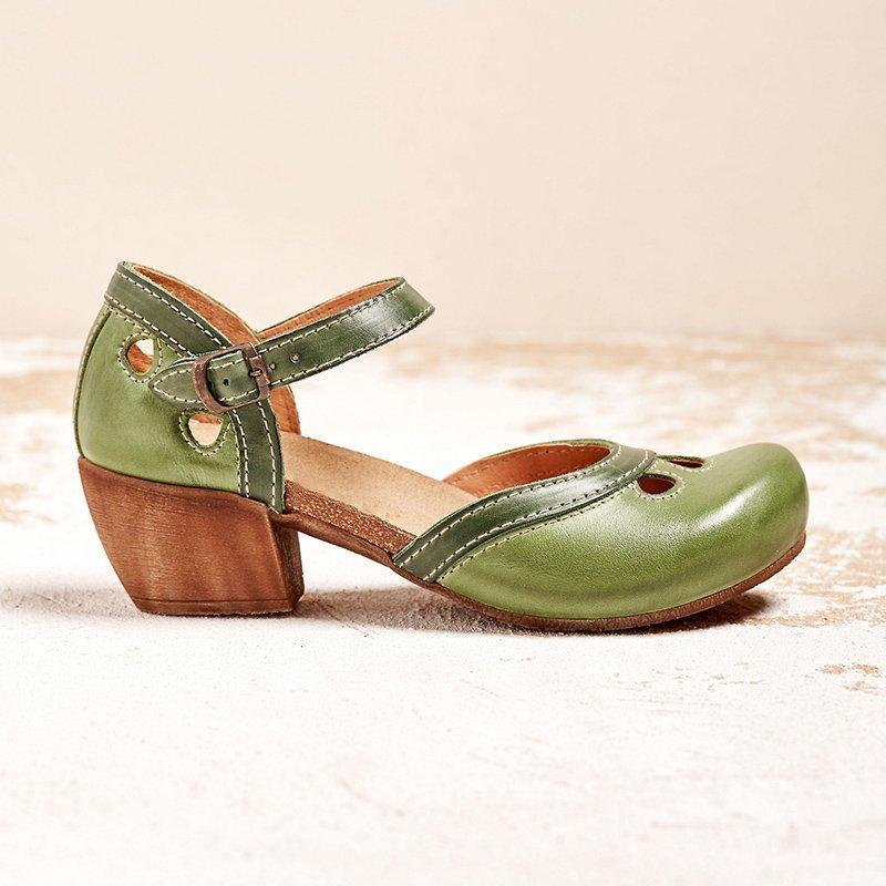 Amalia - Comfortable low-heeled sandals