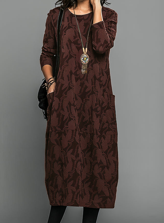 Cassie™ - Casual Winter Dress With Round Neck