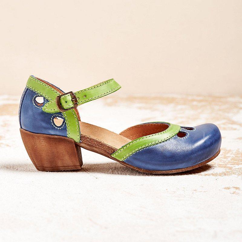 Amalia - Comfortable low-heeled sandals