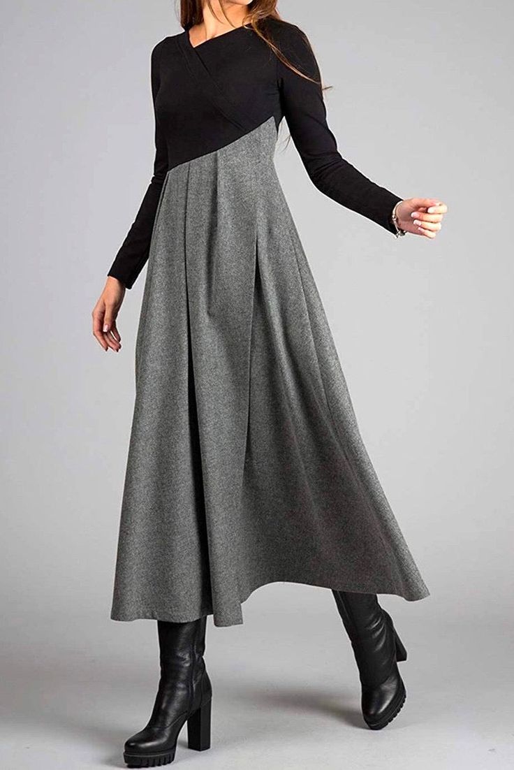 Casa - Long-Sleeved Autumn Maxi Dress