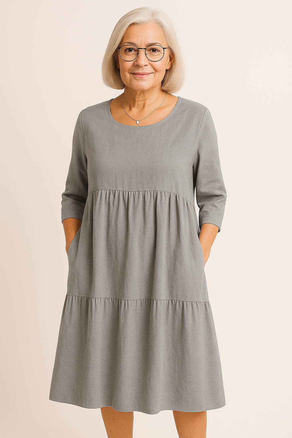 Ivy - Midi Dress with Half Sleeves