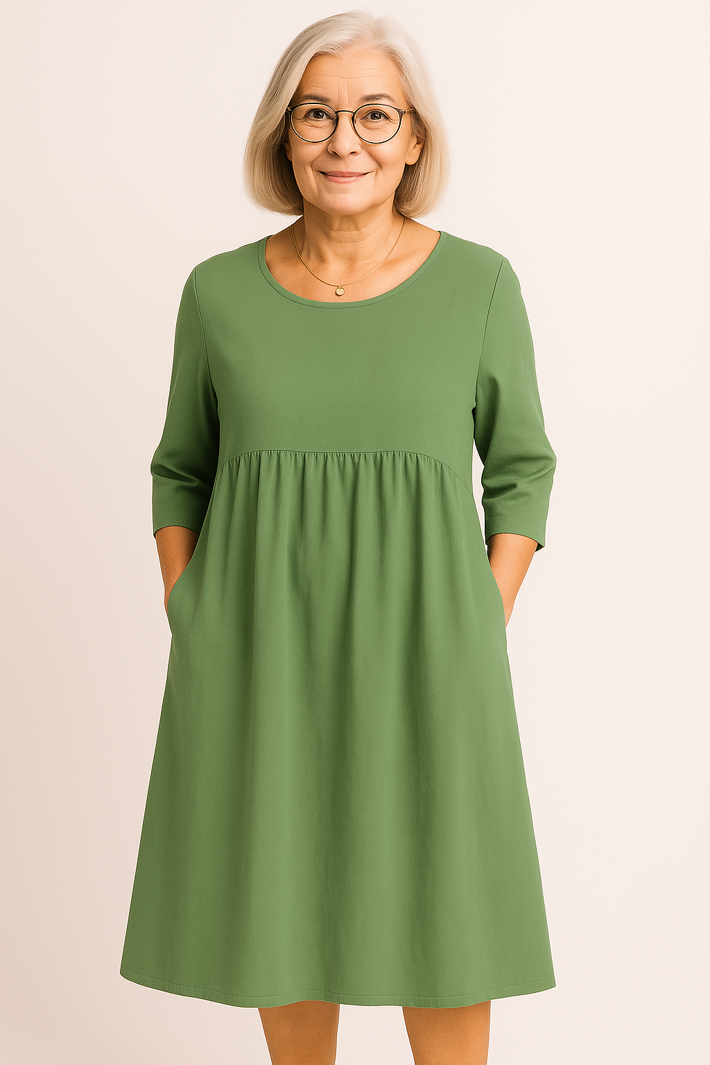 Ivy - Midi Dress with Half Sleeves