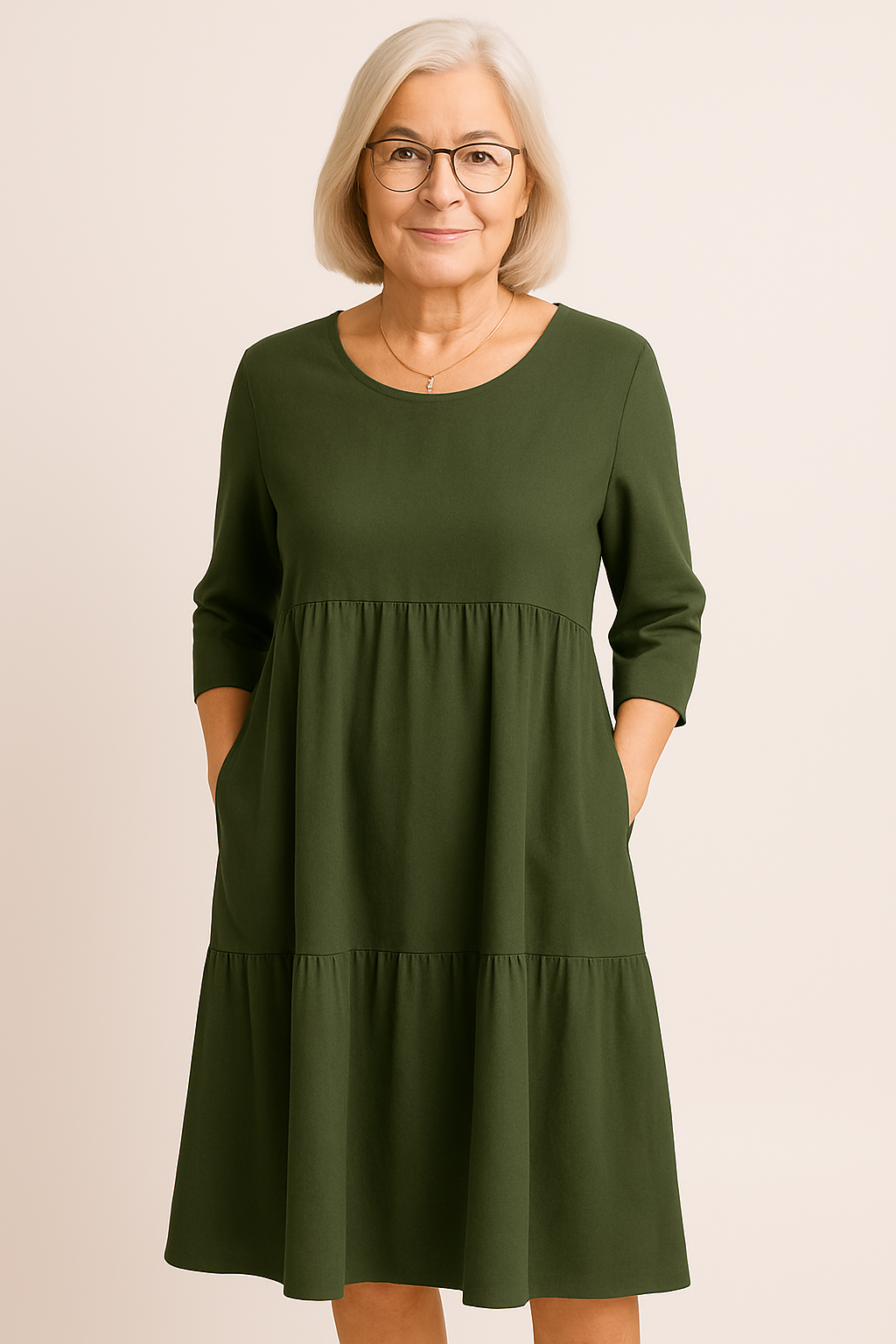 Ivy - Midi Dress with Half Sleeves