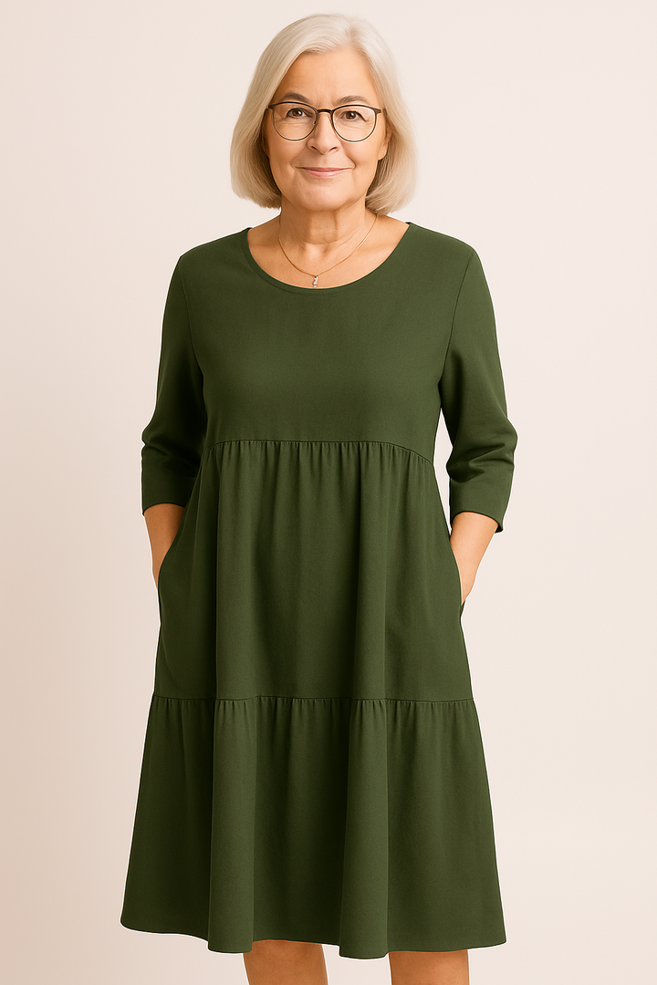 Ivy - Midi Dress with Half Sleeves