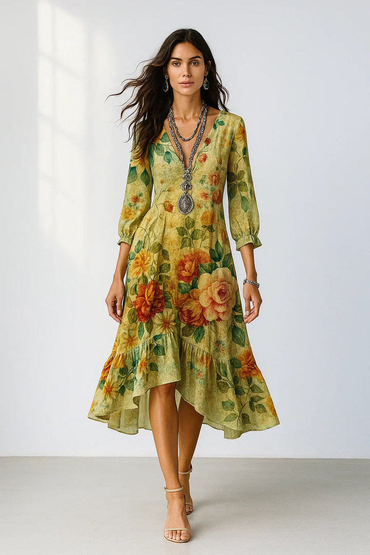 Isla - Bohemian Floral Maxi Dress