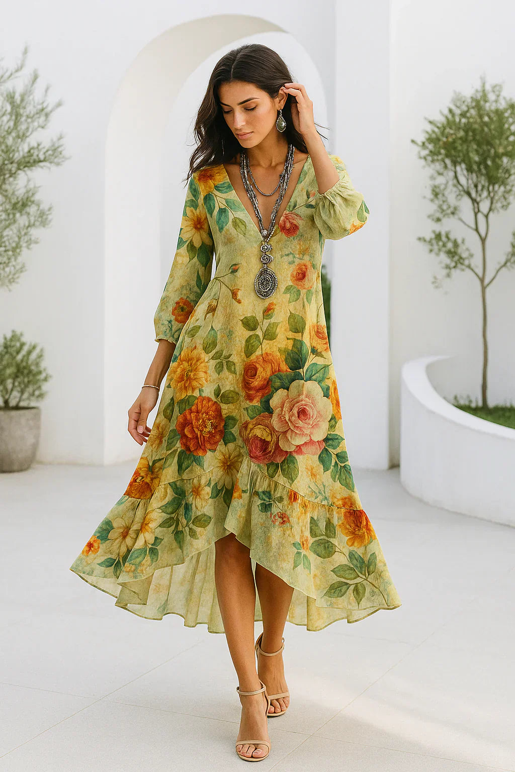 Isla - Bohemian Floral Maxi Dress