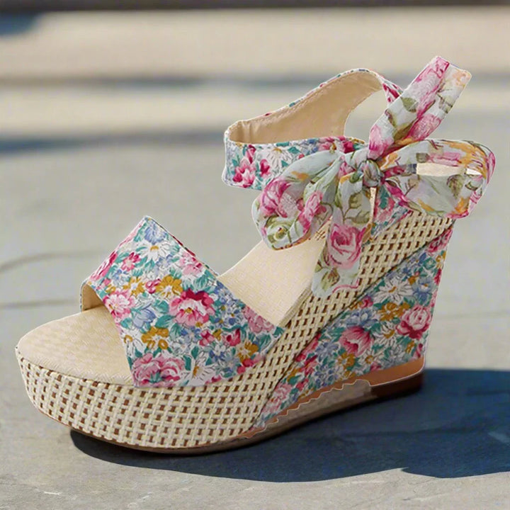 Flora - flower sandal heels