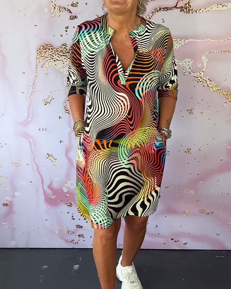 Lois - Colourful printed dress