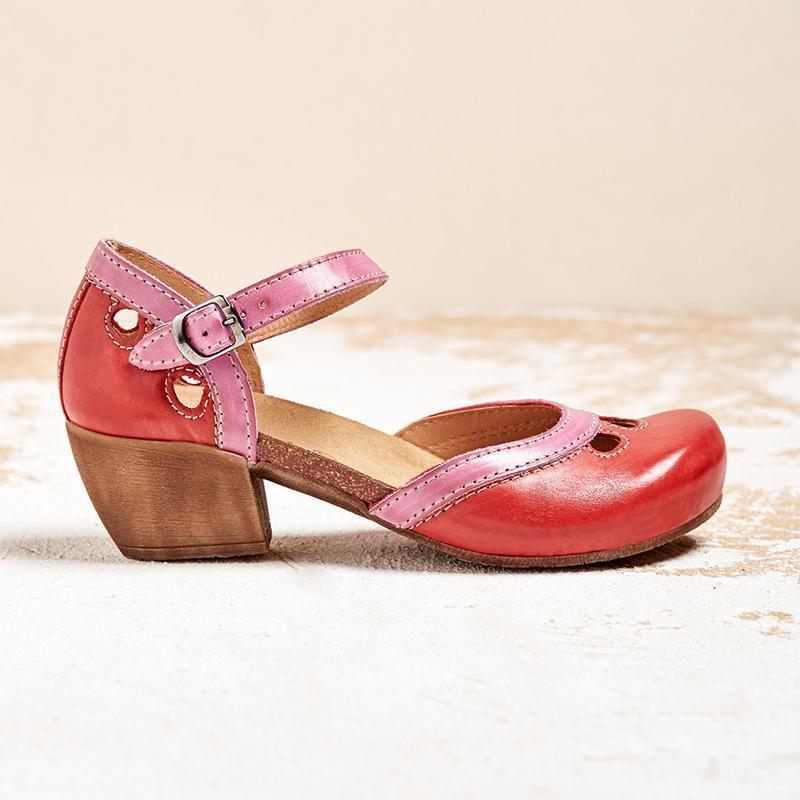 Amalia - Comfortable low-heeled sandals