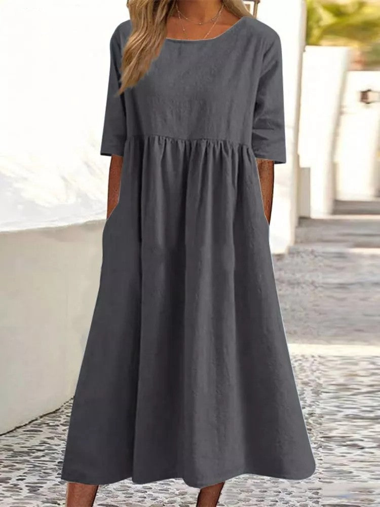 Ivy - Midi Dress with Half Sleeves