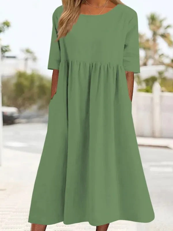 Ivy - Midi Dress with Half Sleeves